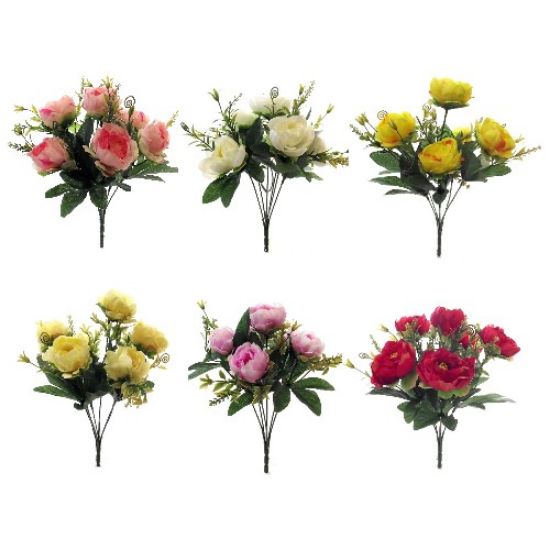 Picture of 29cm PEONY BUSH ASSORTED X 48pcs