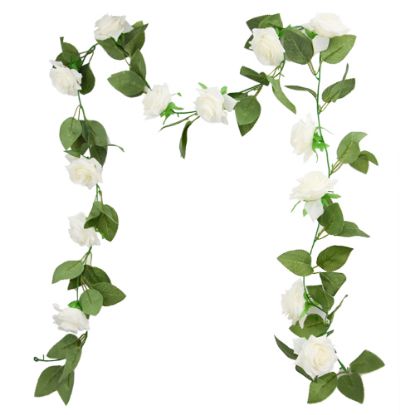 Picture of 183cm (6ft) ROSE GARLAND IVORY