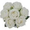 Picture of 30cm VELVET TOUCH ROSE BUNDLE (7 STEMS) IVORY