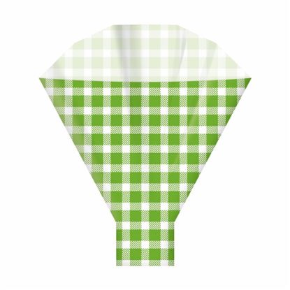 Picture of GINGHAM FLOWER SLEEVES 50x44x12cm LIME GREEN X 50pcs