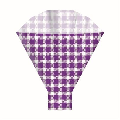 Picture of GINGHAM FLOWER SLEEVES 50x44x12cm PURPLE X 50pcs