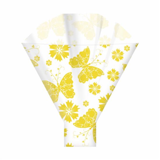 Picture of BUTTERFLY FLOWER SLEEVES 50x44x12cm YELLOW X 50pcs