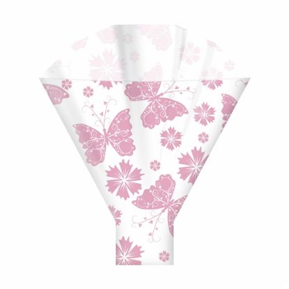 Picture of BUTTERFLY FLOWER SLEEVES 50x35x10cm PINK X 50pcs