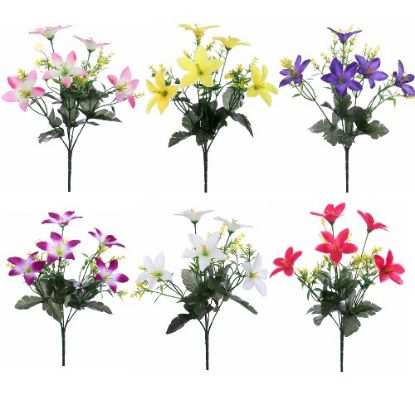 Picture of 31cm MINI LILY BUSH ASSORTED X 36pcs