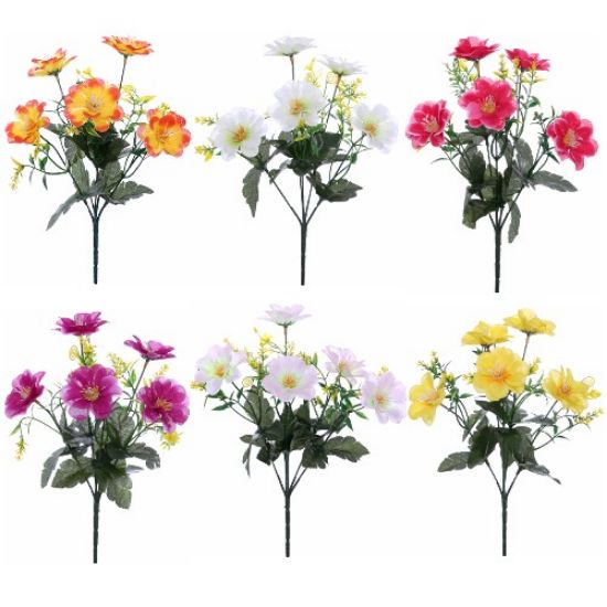 Picture of 31cm MINI COSMOS BUSH ASSORTED X 36pcs