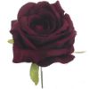 Picture of 27cm SINGLE OPEN ROSE BURGUNDY 