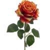 Picture of 74cm LUXURY LARGE SINGLE VELVET TOUCH OPEN ROSE ORANGE