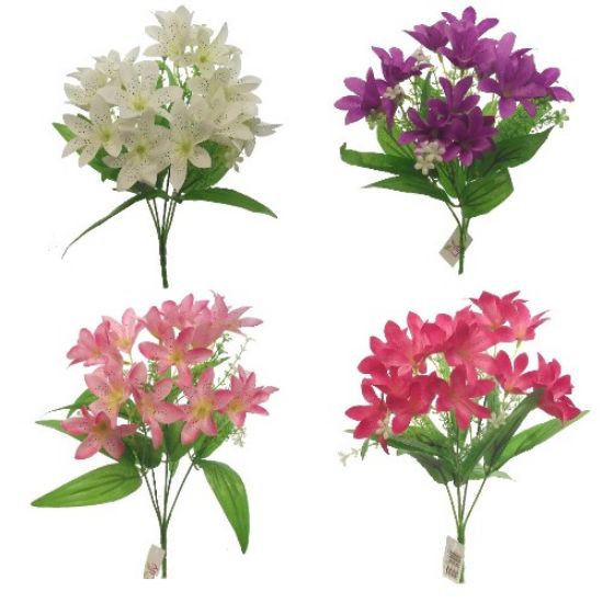 Picture of 34cm WILD LILY BUSH ASSORTED X 48pcs