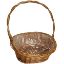 Picture of 40cm GOLDEN WICKER LARGE OVAL DISPLAY BASKET WITH HOOP HANDLE