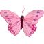 Picture of 10cm FEATHER BUTTERFLY ON 20cm WIRE PINK X 12pcs