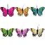 Picture of 7cm TROPICAL FEATHER BUTTERFLY ON 20cm WIRE ASSORTED X 12pcs