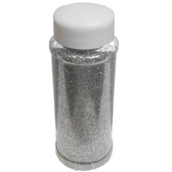 Picture of GLITTER IN PLASTIC TUB X 100g SILVER