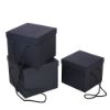 Picture of SET OF 3 SQUARE FLOWER BOX BLACK