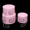 Picture of SET OF 3 ROUND FLOWER BOX - FOREVER LOVE YOU PINK