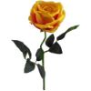 Picture of 52cm SINGLE LARGE VELVET TOUCH OPEN ROSE MUSTARD