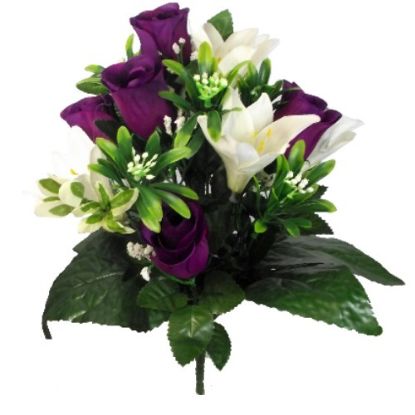 Picture of ROSEBUD AND EASTER LILY MIXED BUSH PURPLE