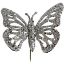 Picture of PLASTIC BUTTERFLY PICK GLITTERED SILVER X 120pcs