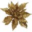 Picture of PLASTIC POINSETTIA PICK GLITTERED GOLD X 120pcs