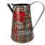 Picture of 21cm METAL JUG WITH HANDLE - TARTAN CHRISTMAS