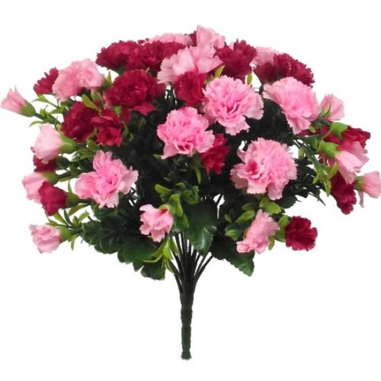 Picture of 35cm MINI CARNATION BUSH PINK/DARK PINK