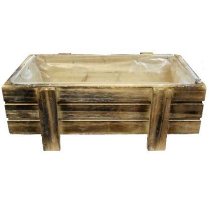 Picture of 28cm WOODEN RECTANGULAR PLANTER