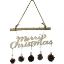 Picture of 40cm HANGING WOODEN MERRY CHRISTMAS DECO NATURAL