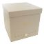 Picture of 20cm SQUARE FLOWER BOX WITH GIFT COMPARTMENT IVORY