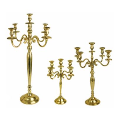 Picture of 65cm ALUMINIUM 5 ARM CANDELABRA GOLD