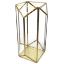 Picture of 33cm GOLD METAL AND GLASS GEOMETRIC LANTERN