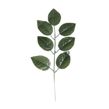 Picture of 40cm ROSE LEAF SPRAY (7 LEAVES) DARK GREEN X 6pcs