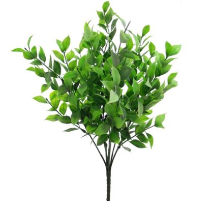 Picture of 35cm PLASTIC MINI TEA LEAF BUSH 2 TONE GREEN