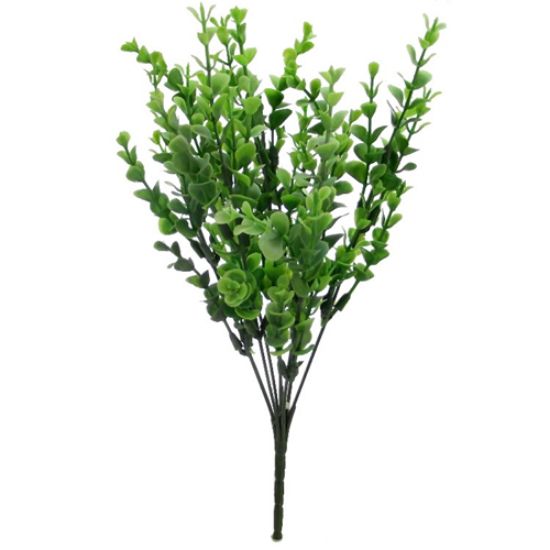 Picture of 32cm PLASTIC MINI EUCALYPTUS BUSH 2 TONE GREEN