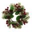 Picture of 26cm SMALL PINE WREATH WITH BERRIES AND CONES NAT/RED