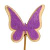 Picture of 7cm WOODEN/FELT BUTTERFLY ON 50cm STICK LILAC X 6pcs