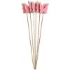 Picture of 7cm WOODEN/FELT BUTTERFLY ON 50cm STICK PINK X 6pcs