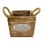 Picture of 12cm SQUARE WOODEN PLANTER (PLASTIC LINED) NATURAL - JARDIN