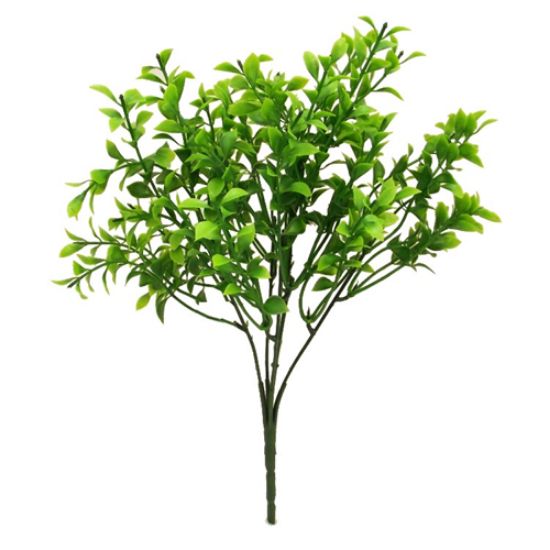 Picture of 32cm PLASTIC MINI TEA LEAF BUSH 2 TONE GREEN