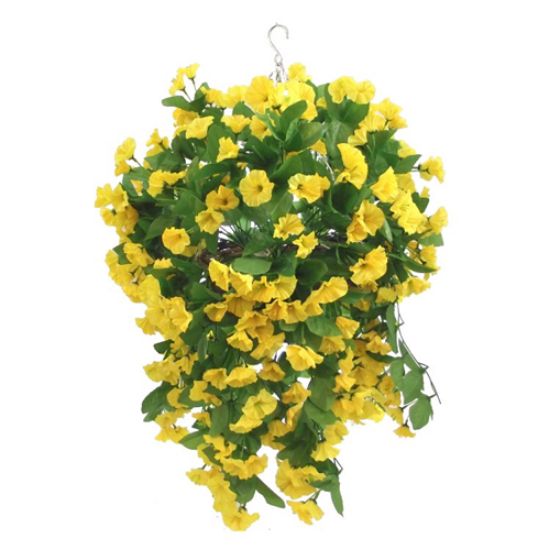 Picture of 10 INCH MORNING GLORY HANGING BASKET YELLOW X 12pcs