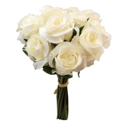 Picture of 24cm ROSEBUD BUNDLE (12 STEMS) IVORY