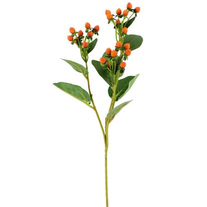 Picture of 68cm HYPERICUM BERRY SPRAY ORANGE