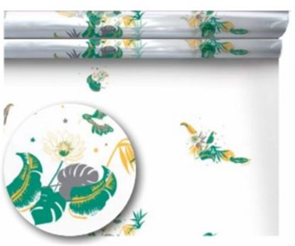 Picture of CELLO ROLL 60cm X 120met - GARRYETTE GREEN/YELLOW (40 microns)