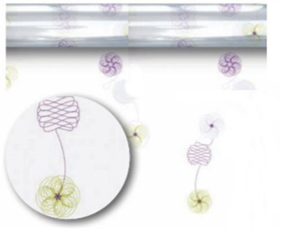 Picture of CELLO ROLL 60cm X 120met - LINY PURPLE/LIME (40 microns)