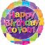 Picture of ANAGRAM 17 INCH FOIL BALLOON HAPPY BIRTHDAY TO YOU - PRIMARY