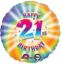 Picture of ANAGRAM 17 INCH FOIL BALLOON - HAPPY 21ST BIRTHDAY