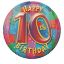 Picture of ANAGRAM 17 INCH FOIL BALLOON - HAPPY 10TH BIRTHDAY