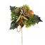 Picture of XMAS ROSE PARCEL AND BALL PICK ON 50cm WOODEN STICK GOLD X 25pcs