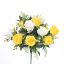 Picture of 41cm LARGE OPEN ROSE BUSH YELLOW/IVORY