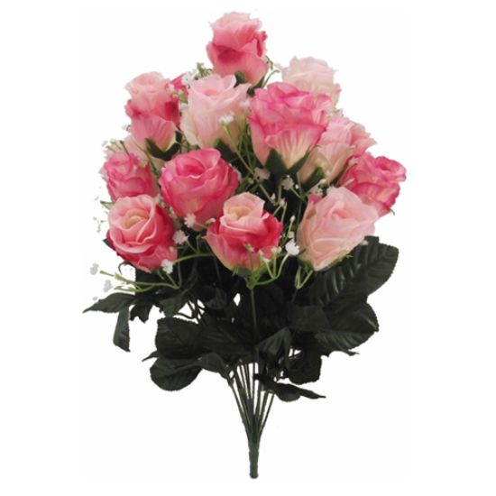 Picture of 58cm LARGE ROSEBUD BUSH (18 HEADS) PINK