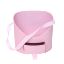 Picture of 18cm FLOWER BOX WITH COMPARTMENT AND RIBBON HANDLE PINK