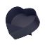 Picture of 24.5cm HEART SHAPED FLOWER BOX WITH STAND BLACK